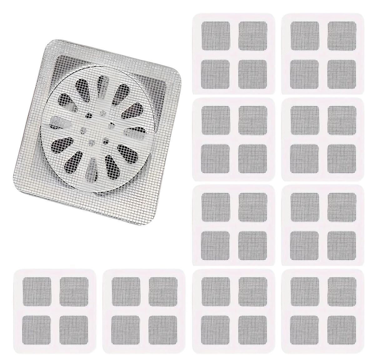 Drain Cover and Hair Catcher for Bathroom and Kitchen 10 Pack