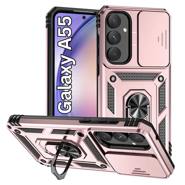 Lens-Guard Cover For Samsung Galaxy A55 Shockproof Case (Rose Gold)