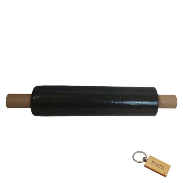 Premium Black Pallet Wrap - 17 Microns Extra Thickness + SMTE Keyring