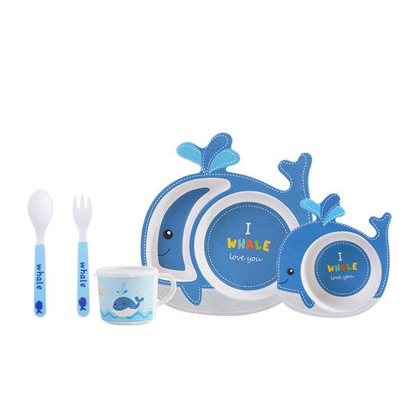 iKids 5 Piece Dinner Set Whale