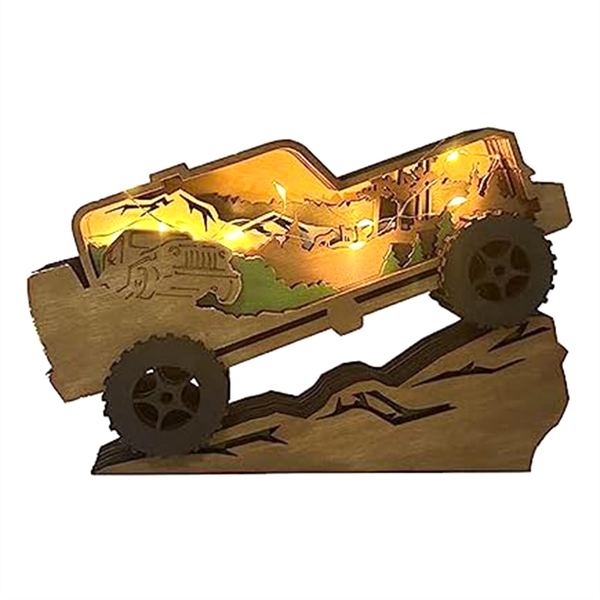 Off-Road Vehicle Model Decor Glowing Vehicle Decor 1Set