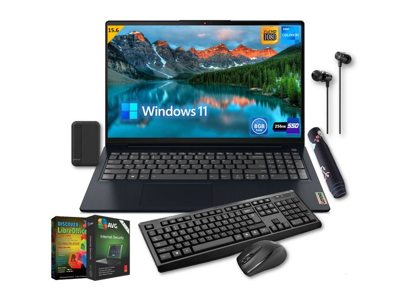 Notebook Lenovo IdeaPad 3 Celeron 8GB-256GB SSD limitless BOX-Laptop