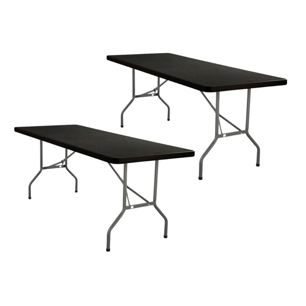 Folding Table 1.8m - Set of 2 - Black