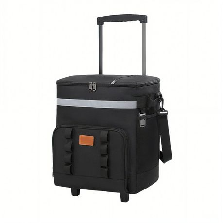 Insulated Wheeled Backpack Cooler,Holds 60 Cans & Includes Tie Rod Image