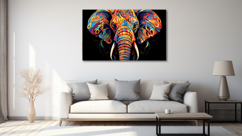 Canvas Wall Art - Elephant Majesty Abstract - HD0556