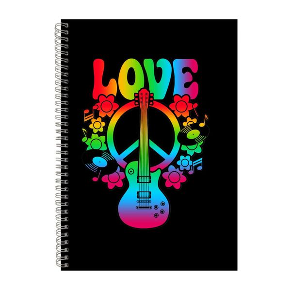 Peace Love A4 Notebook Spiral Lined Trendy Notepad Peace Pride Idea 370