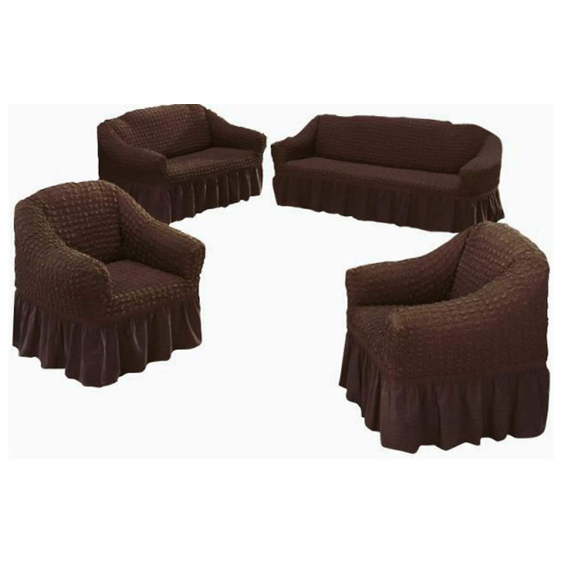 4 Piece High Elastic Universal Sofa covers Brown Shop Today. Get it