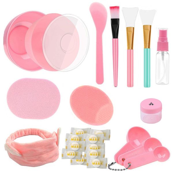 16 in 1 DIY Face Mask Mixing Bowl Set with Headband Brush Spray Bottle