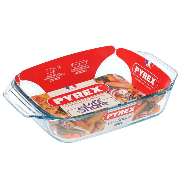 Pyrex - Optimum Glass Rectangular Roaster - 2.1 Litre