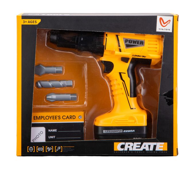 VIVA Toys Battery Operated Toy Screw Driver Set (6pcs) 19cm Long