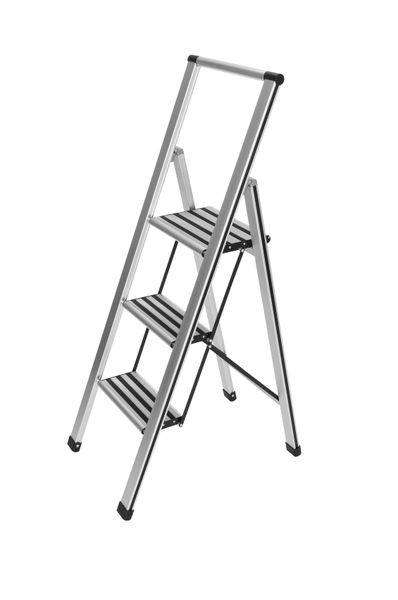 Wenko - Folding Step Ladder - Aluminium - 3 Steps