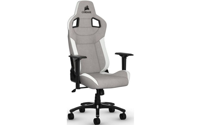Corsair T3 RUSH - Fabric Gaming Chair - Grey/White