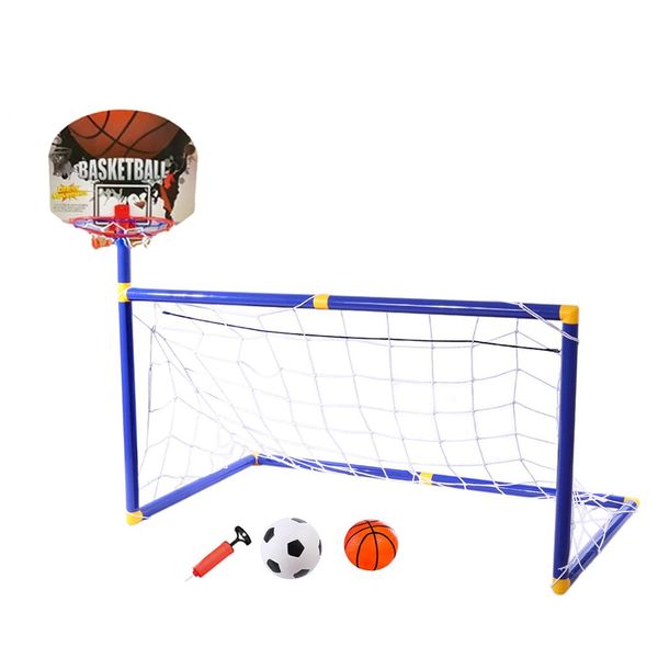 2 In 1 Soccer and Basketball Goal Post Set For Kids