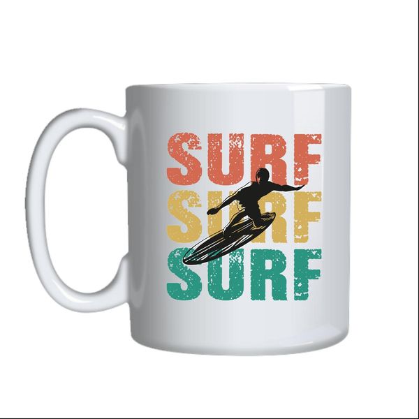 Surf Coffee Mugs Trendy Surfing Lovers Graphic Cup Birthday Present 037