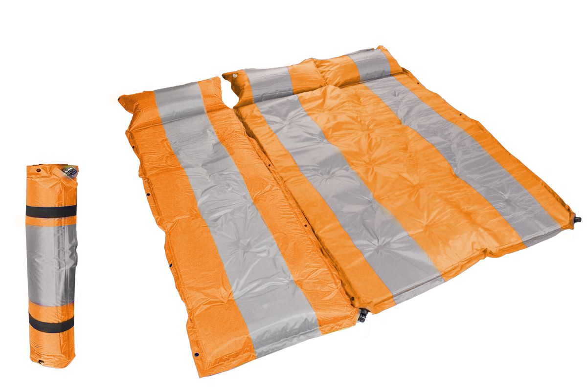 184x180cm SelfInflating Triple Camping Mattress with Inflatable