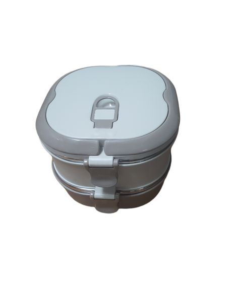 Square lunch box 2 layers