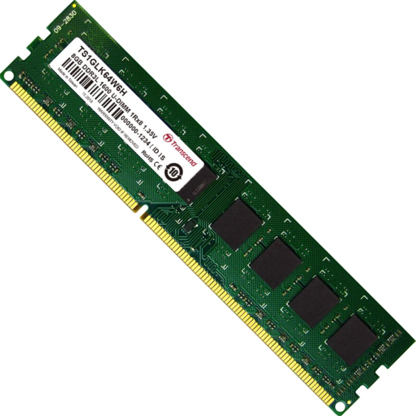 Transcend DDR3 RAM Laptop - 8GB RAM DDR3-1600 U-DIMM Jet RAM Memory