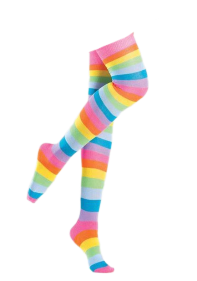 Joyingtwo Over Knee Rainbow Thigh High Socks Cosplay Accessories For