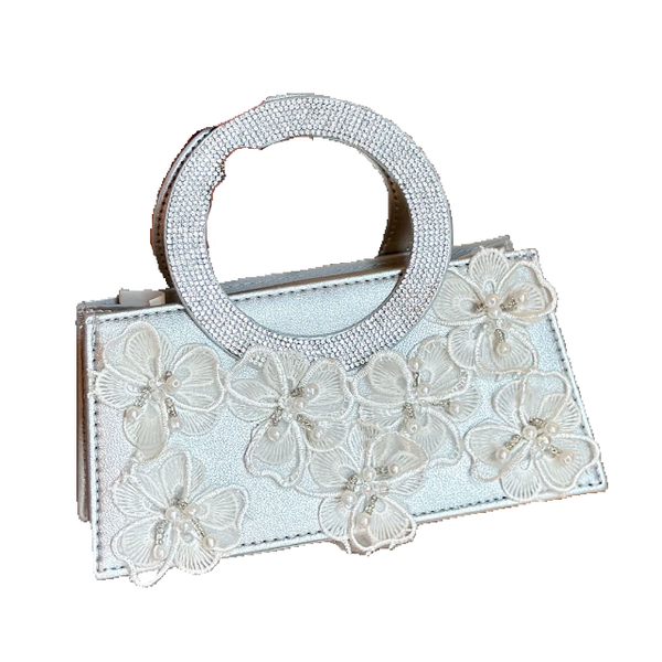 A Niche Design High-End Lace Flower Handbag