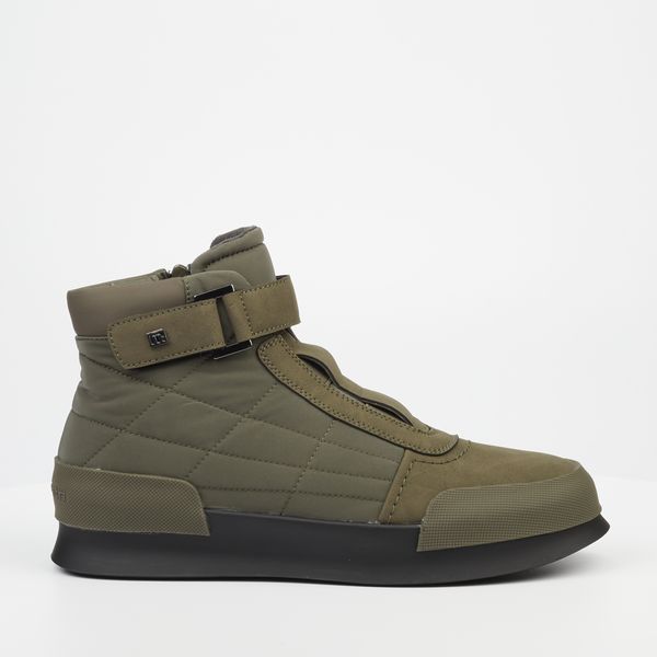 Men's Olive Round Toe Tpr Sole Boots image