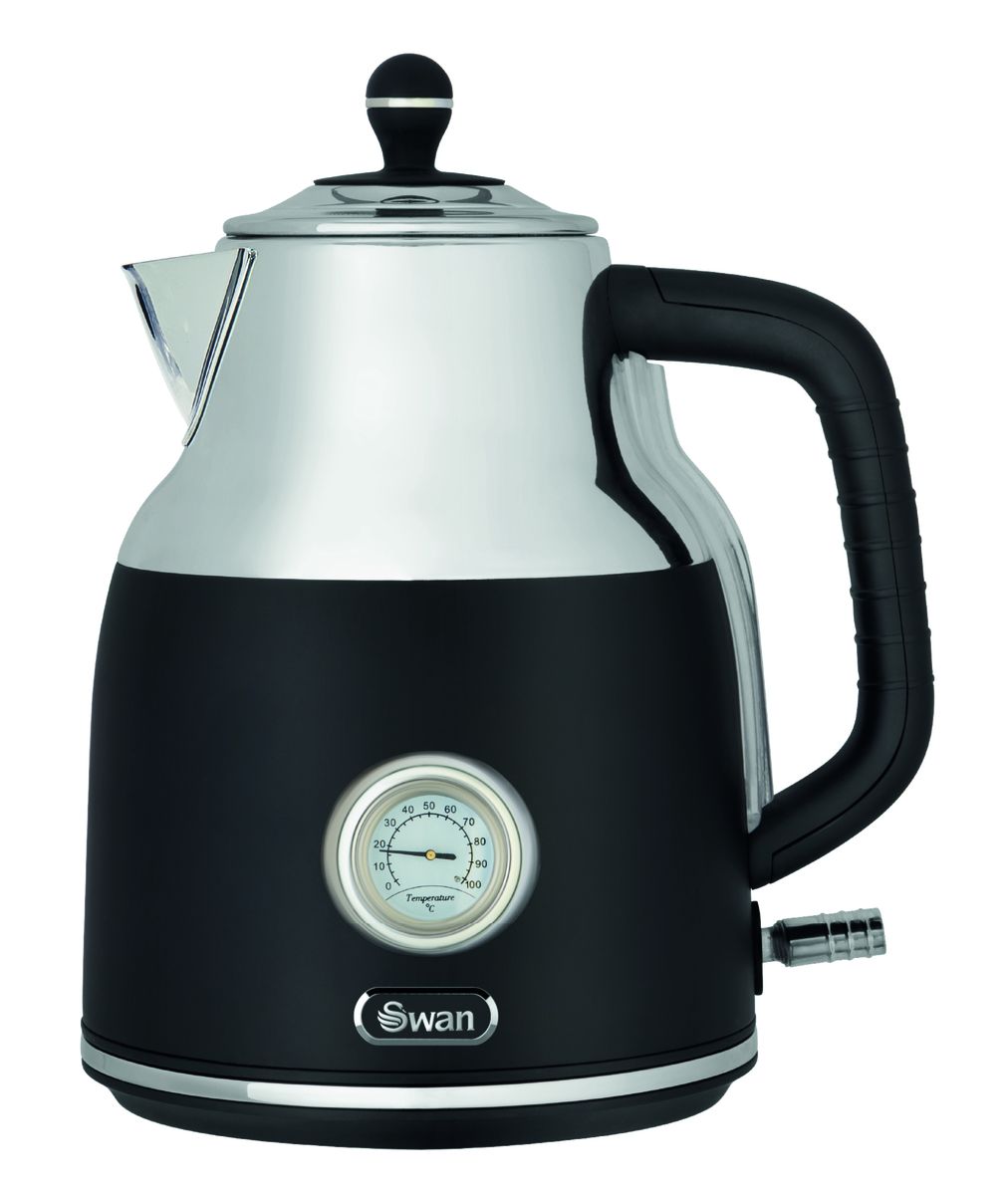 Swan 1 7 Litre Black Cordless Kettle With Temperature Guage Shop 