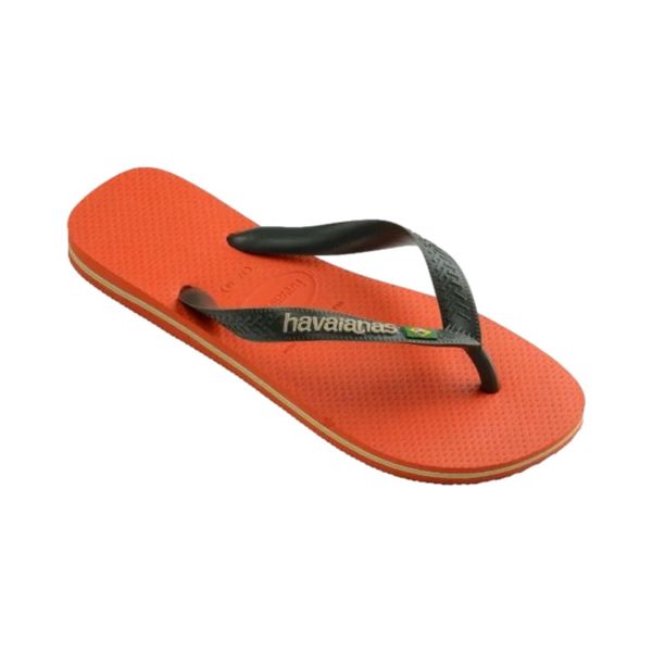 Havaianas Men's Flip Flop Brasil LogoSunset Orange