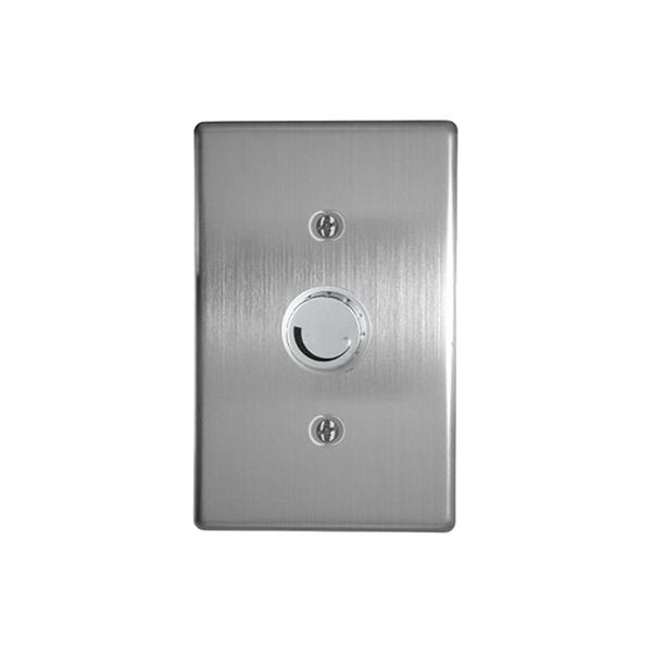 500W Rotary Dimmer On/Off Steel Silver Cover Plate