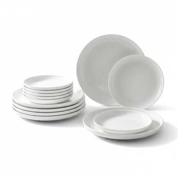 16 Piece Porcelain White Dinner Set