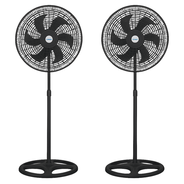 18 Inch Floor Fan - 2-Piece, 68W For Home &amp; Office