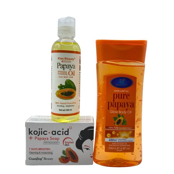 Papaya Glow Body Oil, Soap and Oil - Combo