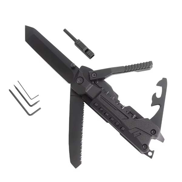 Multitool Knife 17 in 1Fire Starting Sticks, Bottle Opener,Screwdrivers