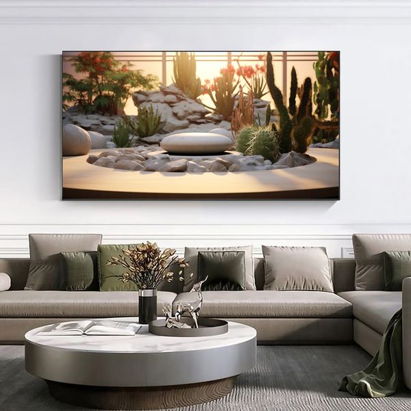 Canvas Wall Art - Aloe Zen Garden - 0326