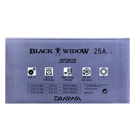 Daiwa Black Widow 25A Deep Spool Spinning Reel, Shop Today. Get it  Tomorrow!