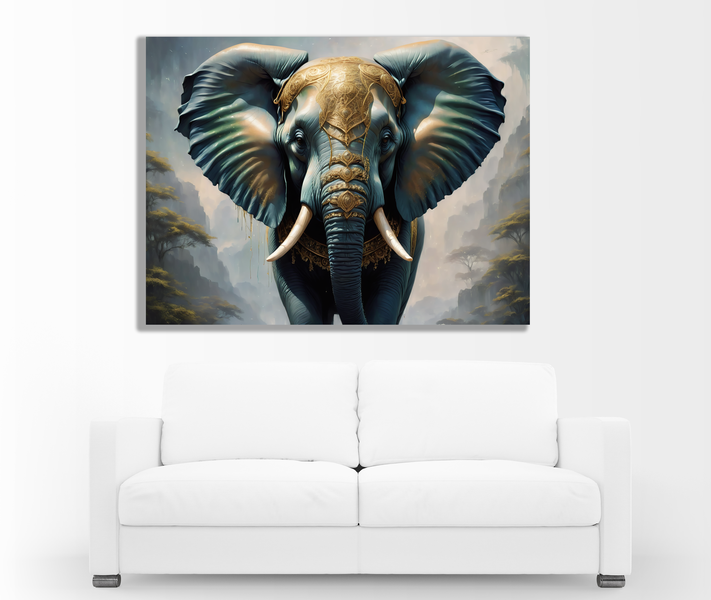 0169 An ethereal baby elephant Canvas Wall Art