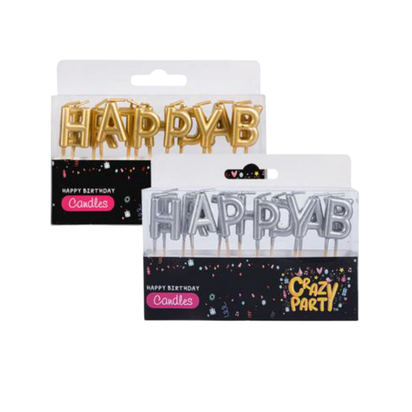 Crazy Party - 2 Pack Happy Birthday Candles