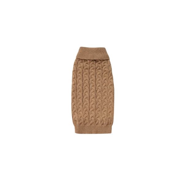 Dog Cable Knit Jumper - Beige - Medium
