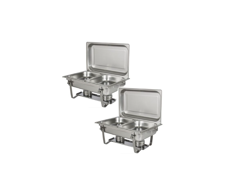 Stainless Steel Double Chafing Dish - Pack of 2