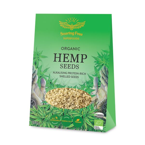 Soaring Free Organic Hemp Seeds 200g