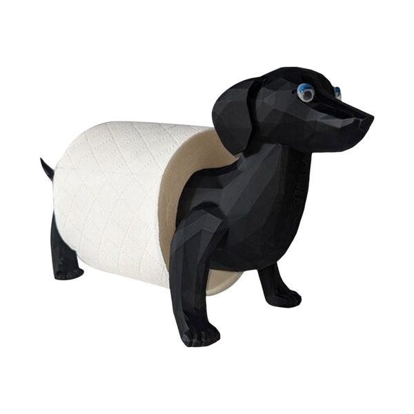 Cute Dog Toilet Paper Roll Holder - Fun Countertop Storage for Bathroom