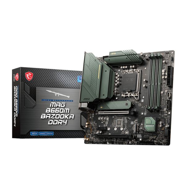 Msi Mag B660M Bazooka Ddr4 Intel Lga1700 Matx Gaming Motherboard