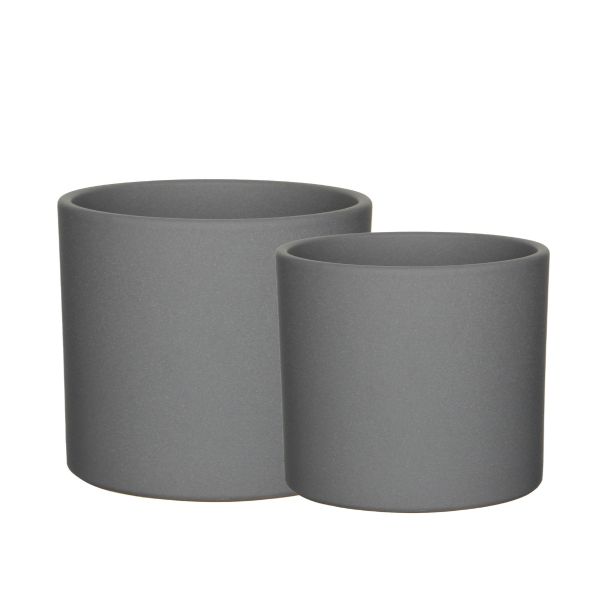 Era pot Round Grey Matt
