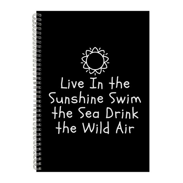 Sun A4 Notebook Spiral Lined Motivational Sayings Graphic Notepad Gift 236