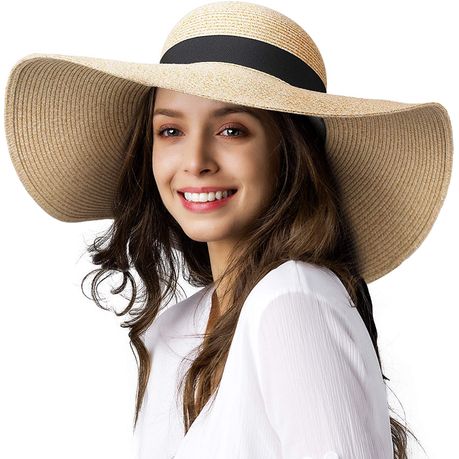 2x Cubana Sun Hat For Women Floppy Wide Brim Beach Hats Straw Beige+L Brown, Shop Today. Get it Tomorrow!