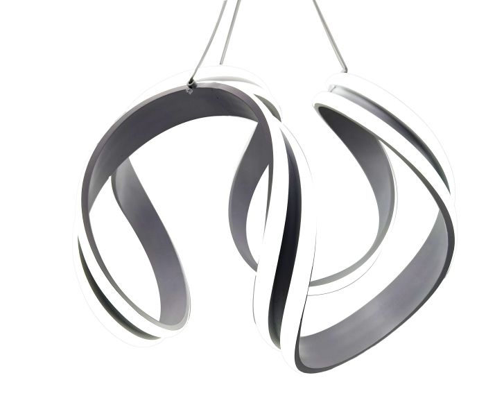 Drlight Pendant Galaxy Double LED Satin Silver Style Light 8030