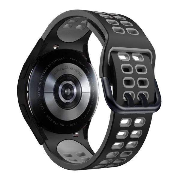 Sports Strap Compatible With Samsung Galaxy Watch 4/5/6/7 - Black &amp; Grey