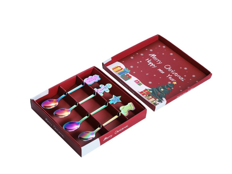 Rainbow Christmas Spoons - Set of 4