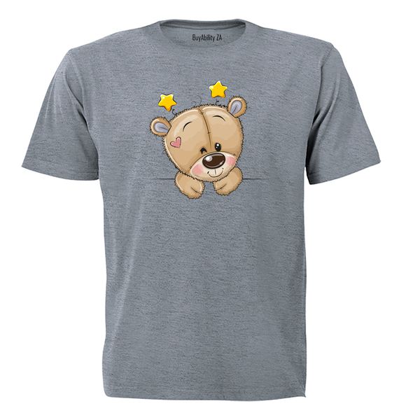 Peeking Teddy - Stars - Kids T-Shirt