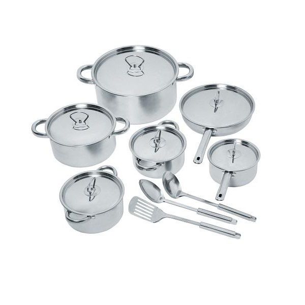Pot Set 15pc Stainless Steel - Cookware Essentials- Crockery Centre