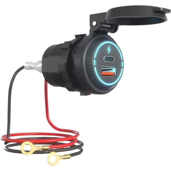 USB Charger Socket PD Type C+QC Quick Charge for Boats for Golf for Cart