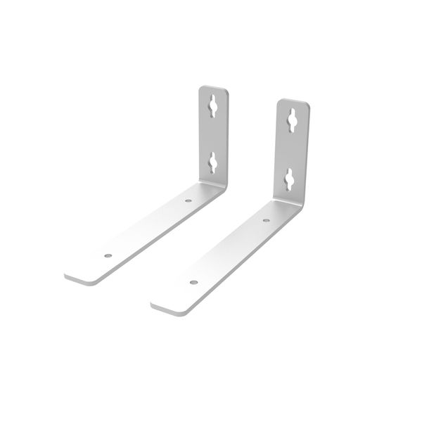 Heavy Duty Floating White Bracket Set For Wall Mounted Shelves-8 Inch
